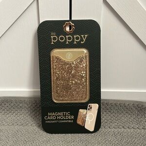 “Poppy” Gold Magnetic Card Holder for your Mobil Device